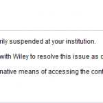 Off-Campus Access to Wiley Down